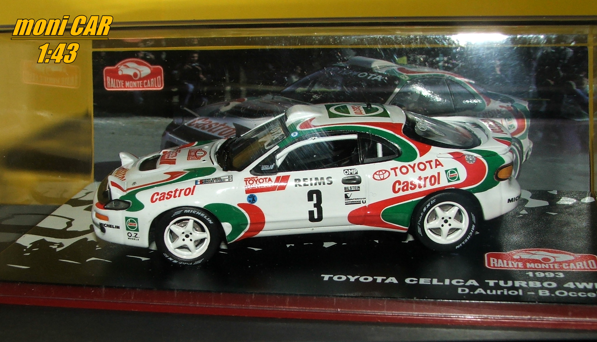 TOYOTA Celica turbo 4WD No.3 - D. Auriol-B. Occelli Rallye Monte Carlo 1993 (1:43) Altaya/IXO