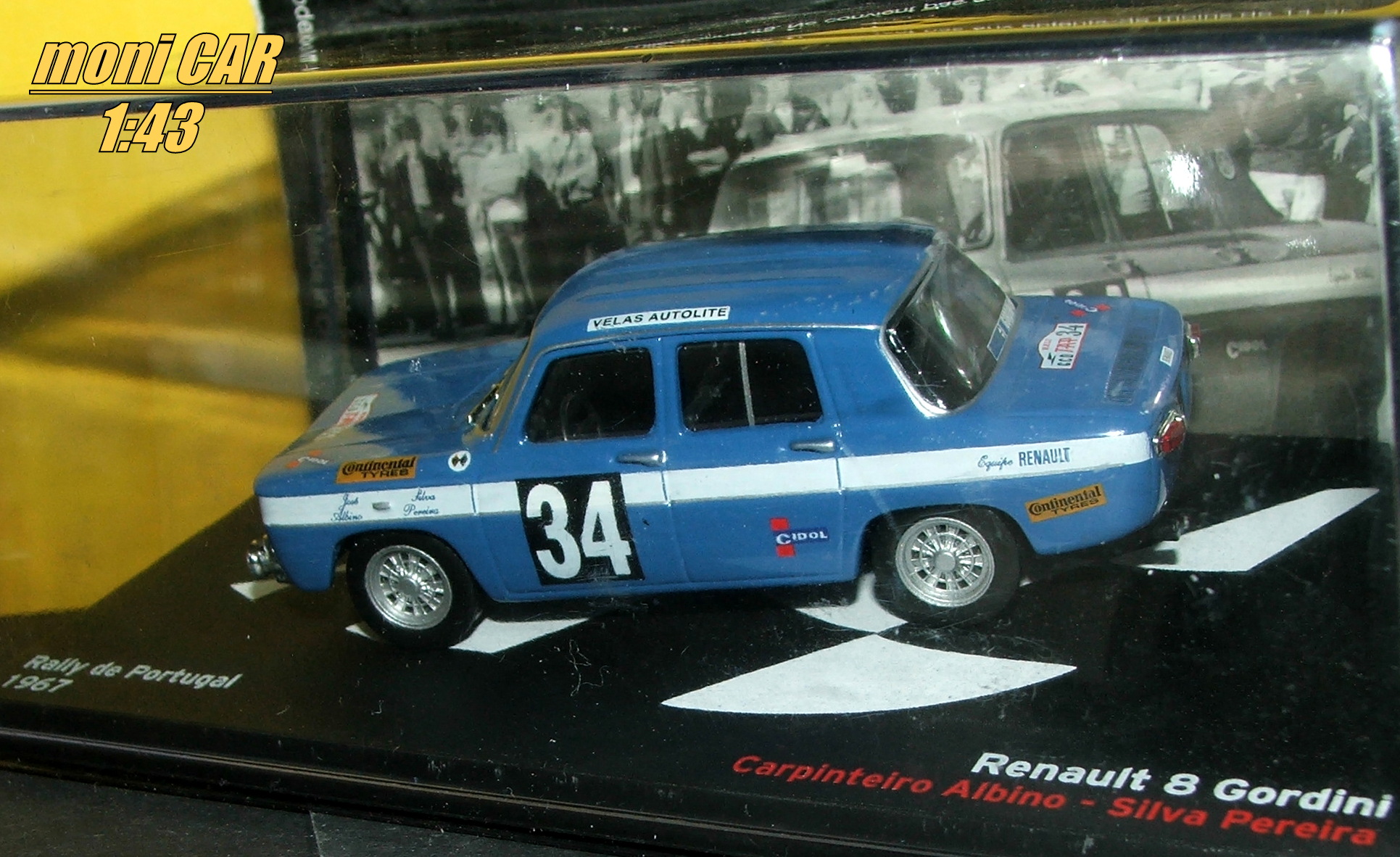 RENAULT 8 Gordini No.34 - Carpinteiro Albino - Silva Pereira - Rally de Portugal 1967 (1:43) Altaya/IXO
