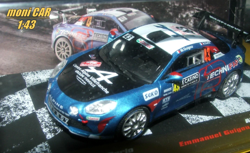 ALPINE A110 R-GT No.43 - Emmanuel Guigou - Alexandre Coria - Rally Monte Carlo 2021 (1:43) Altaya/IXO