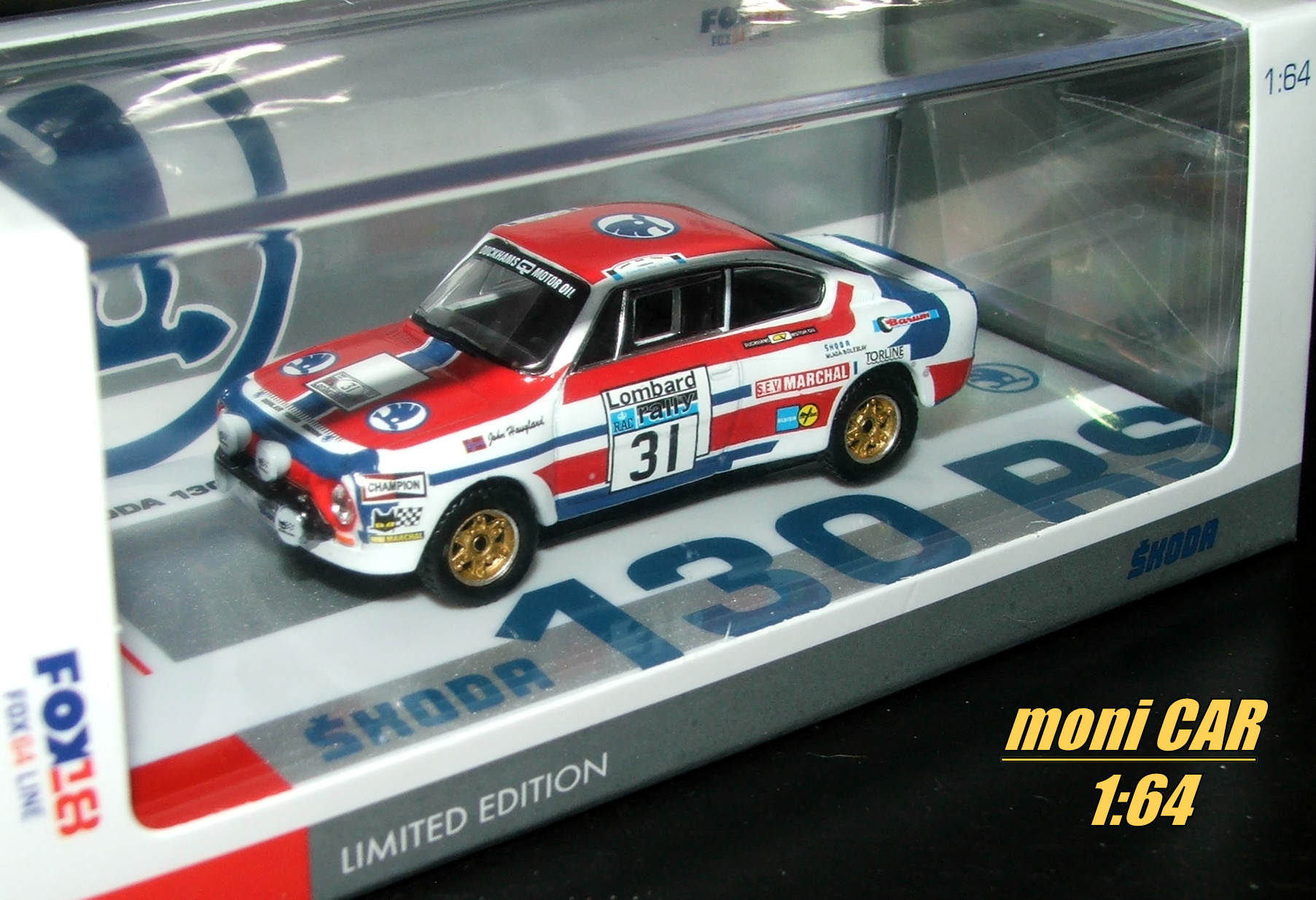 ŠKODA 130 RS No.31 - John Haugland - Fred Gallaghier - Rally RAC 1976 (1:64) FOX18