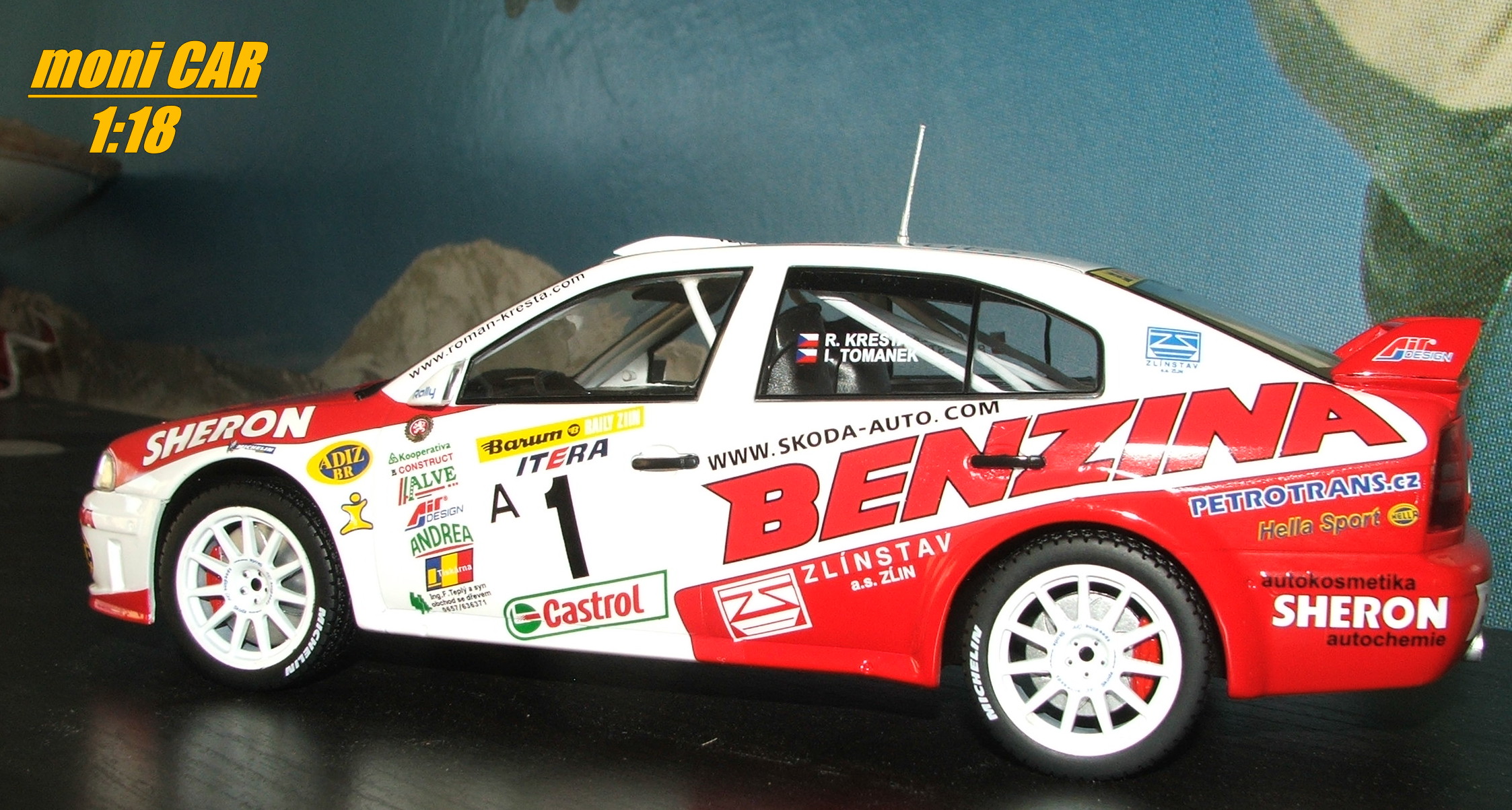 FOX18 Škoda Octavia WRC EVO 3 - No.1 (MBN 98-16) R. Kresta/J. Tománek (1:18) FOX18