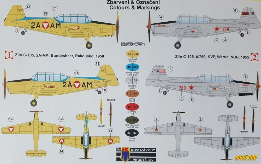 ZLÍN C-105 (Tréner 2) (1:72) KPM