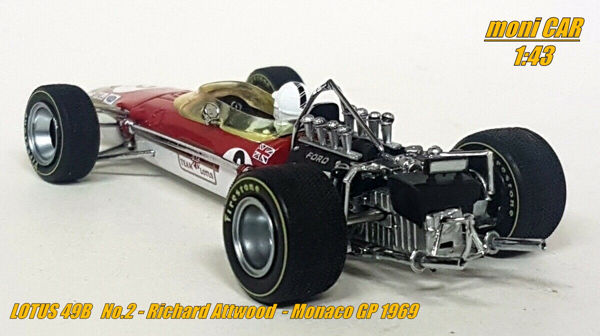 LOTUS 49B No.2 Richard Attwood GP Monaco 1969 (1:43) QUARTZO