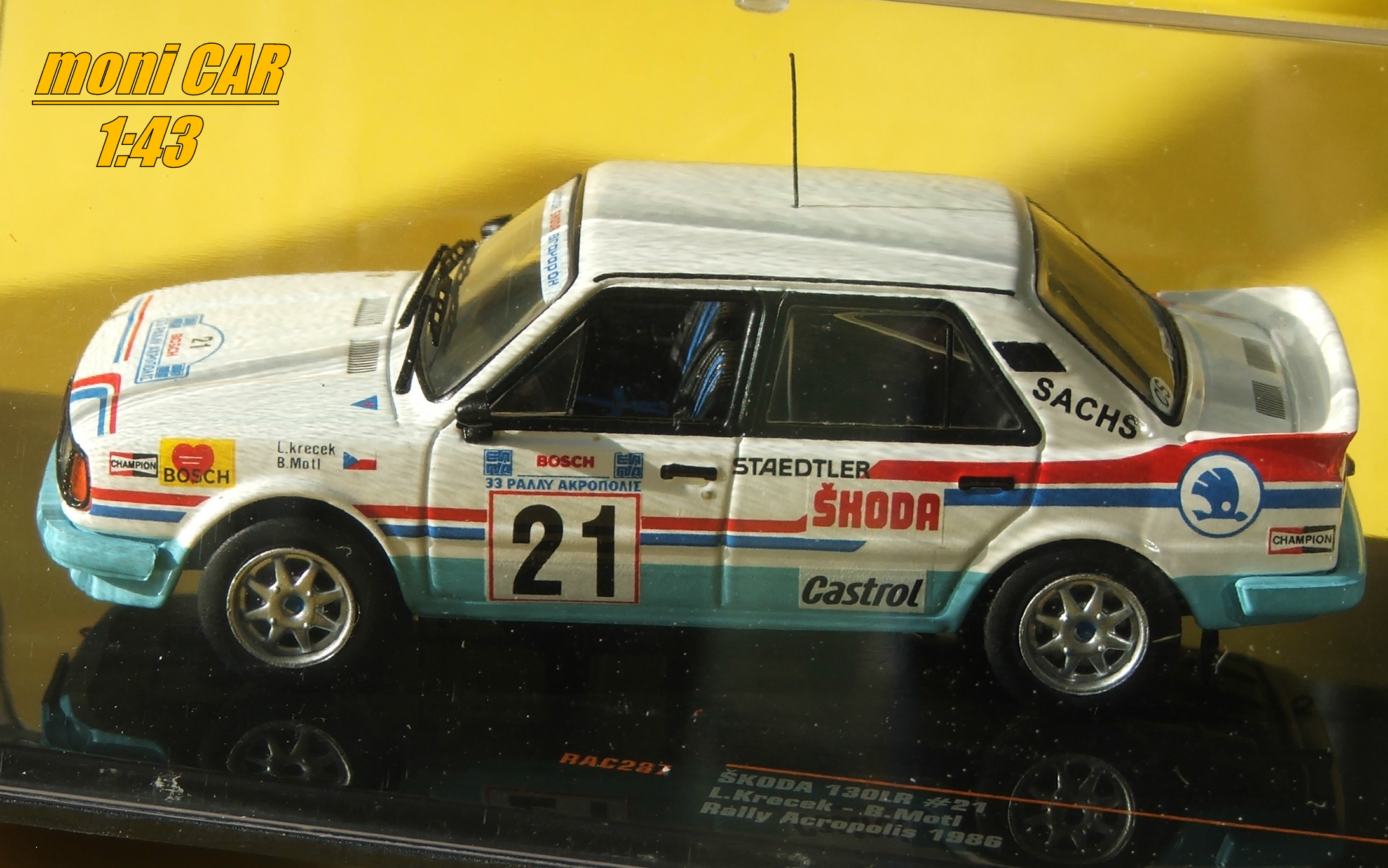 ŠKODA 130LR No.21 L. Křeček - B. Motl Rally Acropolis 1986 (1:43) IXO