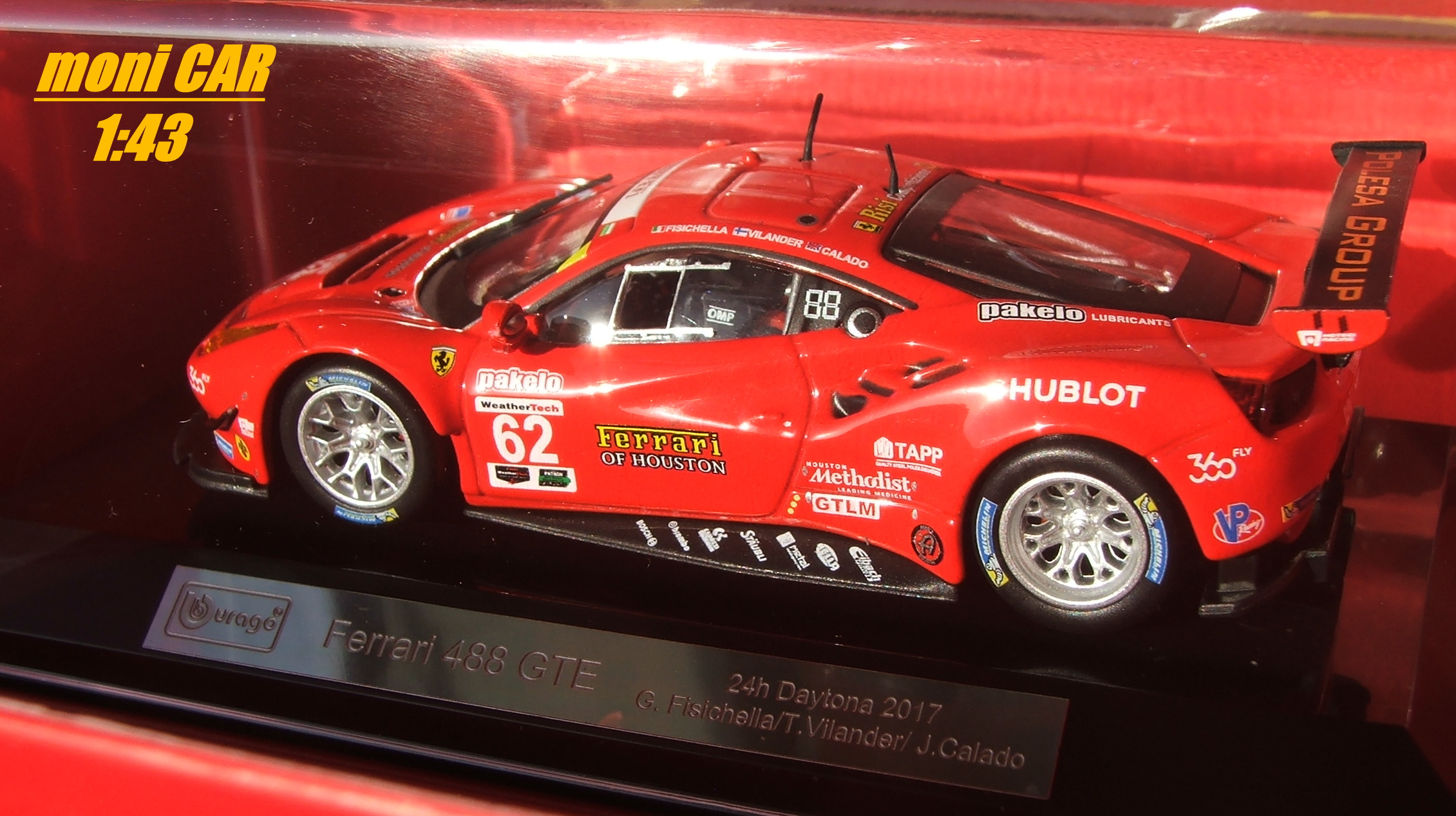 FERRARI 488 GTE - G. Fischisella/T. Vilander/J. Calado 24h Daytona 2017 (1:43) BURAGO