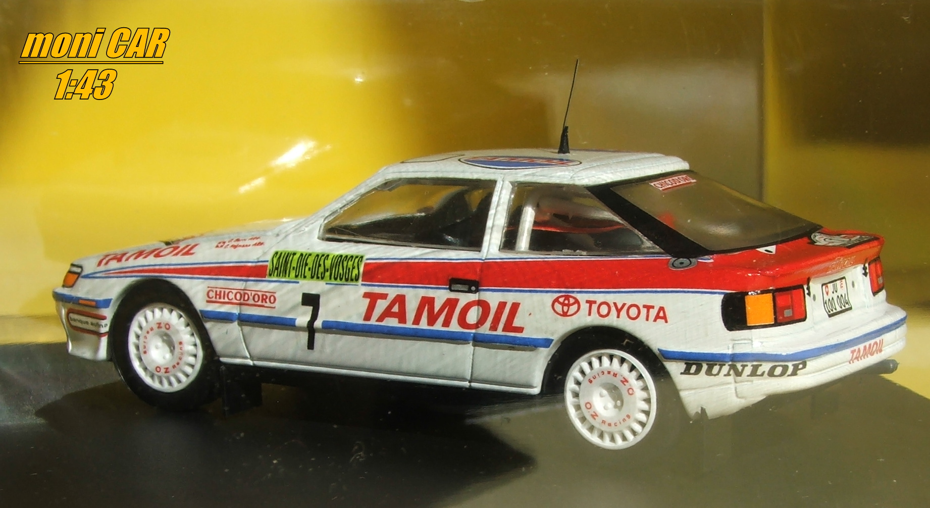 TOYOTA Celica GT4 "Tamoil" No.7 - Burri Olivier - Hofmann Christophe- Rally Alsace 1992 (1:43) TROFÉU