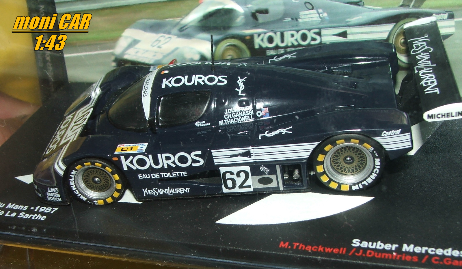 SAUBER Mercedes C9 No.62 - M. Thackwell - J. Dumfries - Ch. Ganassi - 24 Heures du Mans - 1987 (1:43) Altaya/IXO