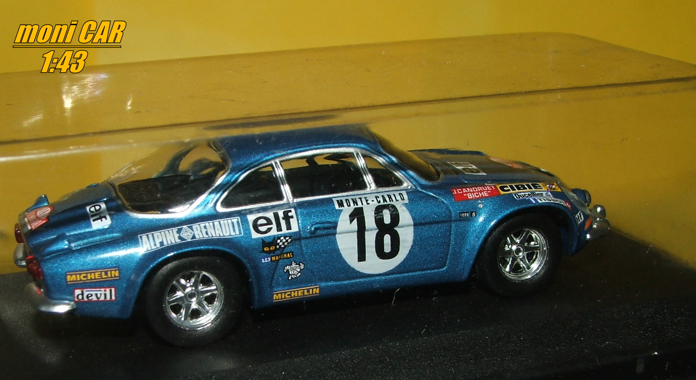 Alpine Renault A110 No.18 - H-C. Andruet - "Biche" - 1er Rallye Monte Carlo 1973 (1:43) Altaya/IXO