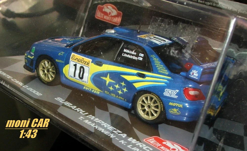 SUBARU Impreza WRC 2001 No.10 T. Mäkinen - K. Lindstrom - Rallye Monte Carlo 2002 (1:43) Altaya/IXO