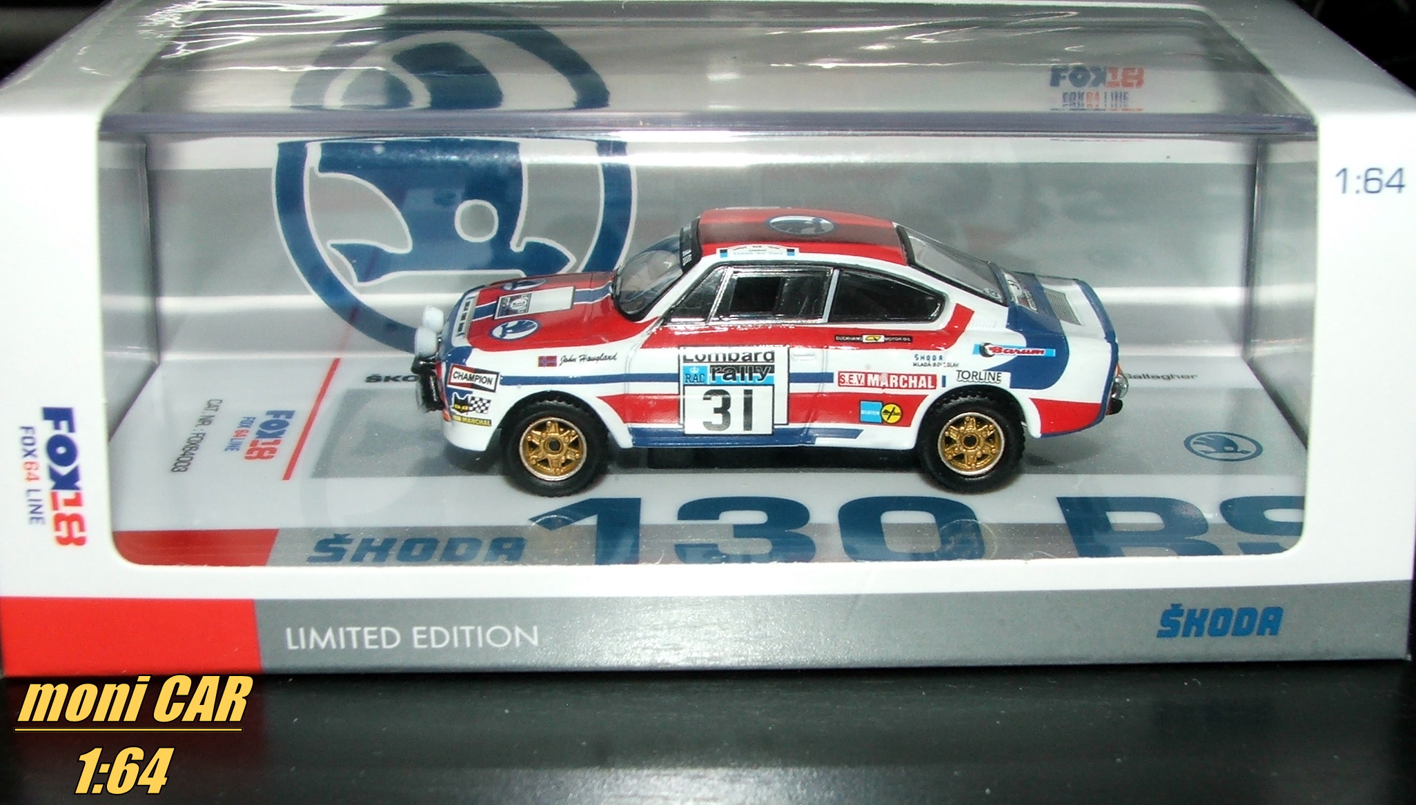ŠKODA 130 RS No.31 - John Haugland - Fred Gallaghier - Rally RAC 1976 (1:64) FOX18