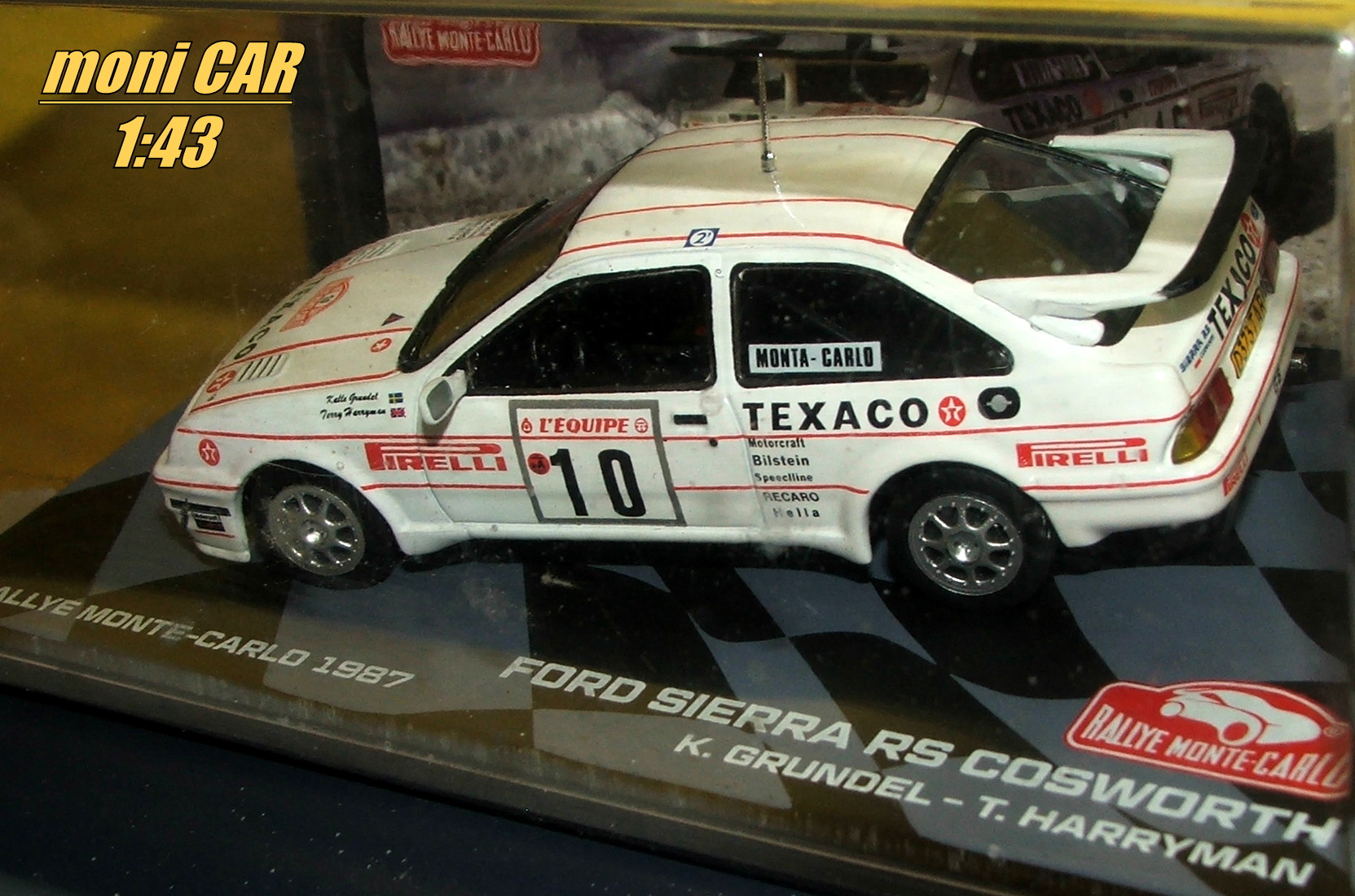 FORD Sierra RS Cossworth No.10 - K. Grundel - T. Harrymann Rallye Monte Cerlo 1987 (1:43) IXO/Altaya