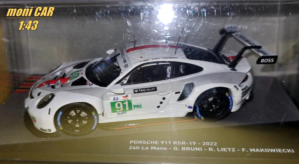 PORSCHE 911 RSR-19 No.91 - G. Bruni - R Lietz - F. Makowiecki - Winner LMGTE-Pro 24h LeMans 2022 (1:43) DeAgostini