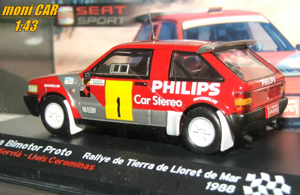 SEAT Ibiza Bimotor proto No.1 - Josep Maria Serviá - Lluis corominas R de tierra de Lioret de Mar 1988 (1:43) Altaya/IXO