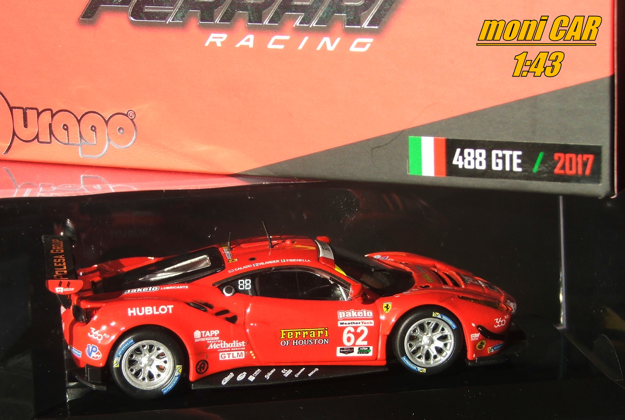 FERRARI 488 GTE - G. Fischisella/T. Vilander/J. Calado 24h Daytona 2017 (1:43) BURAGO