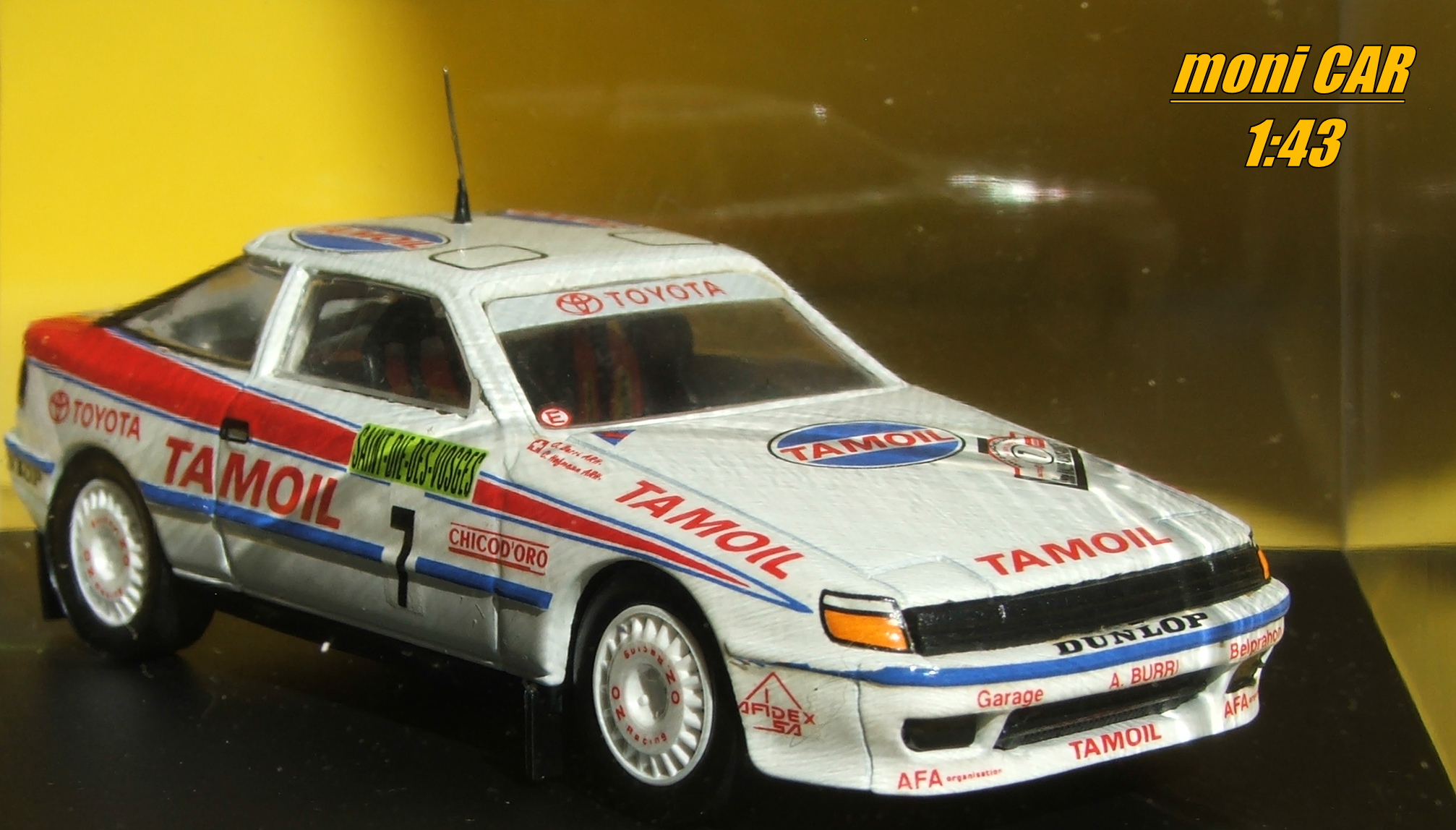 TOYOTA Celica GT4 "Tamoil" No.7 - Burri Olivier - Hofmann Christophe- Rally Alsace 1992 (1:43) TROFÉU