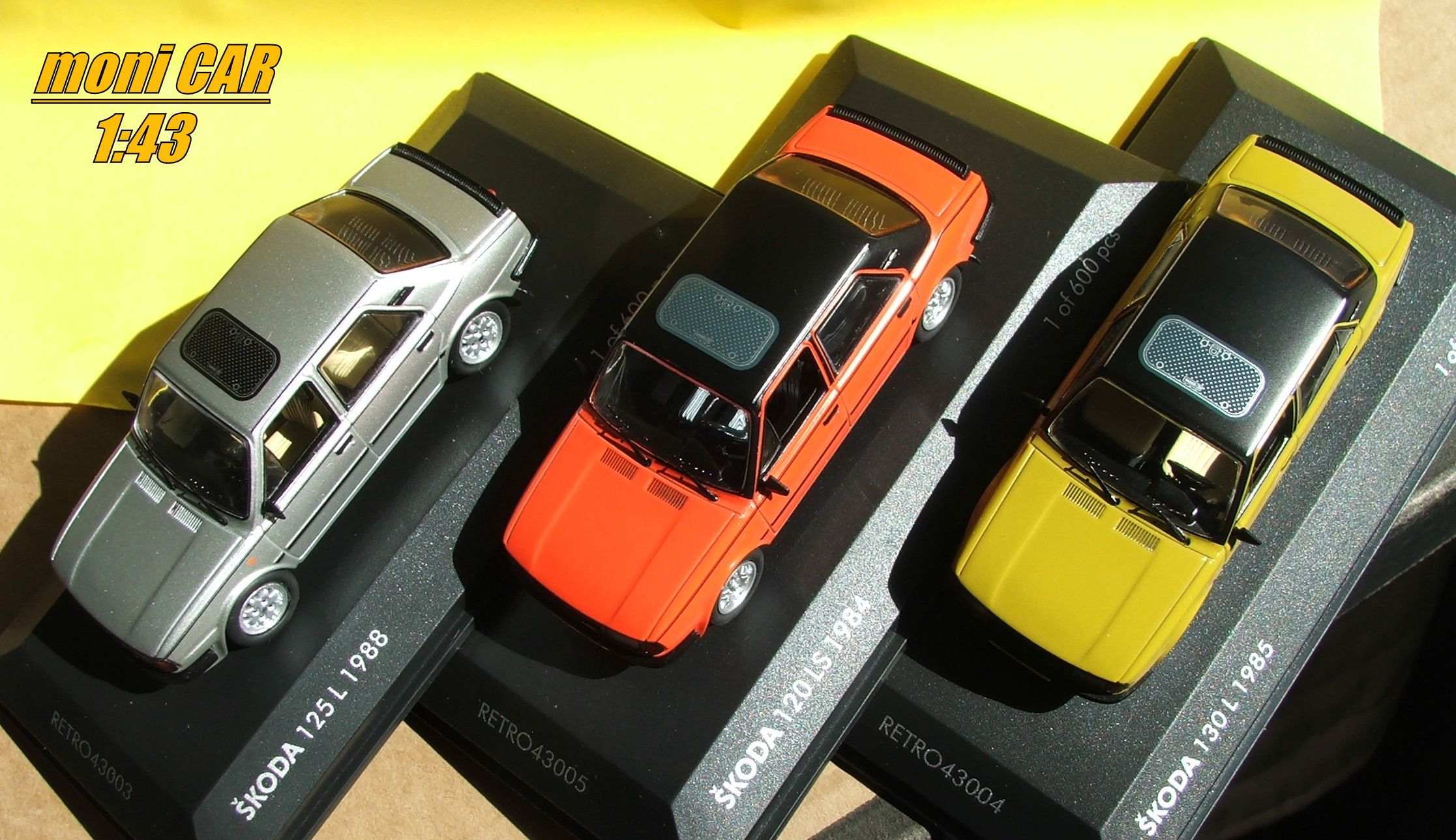 3 ŠKODY - 120LS - 125L - 130L - exportné vyhotovenie (1:43) FOX18
