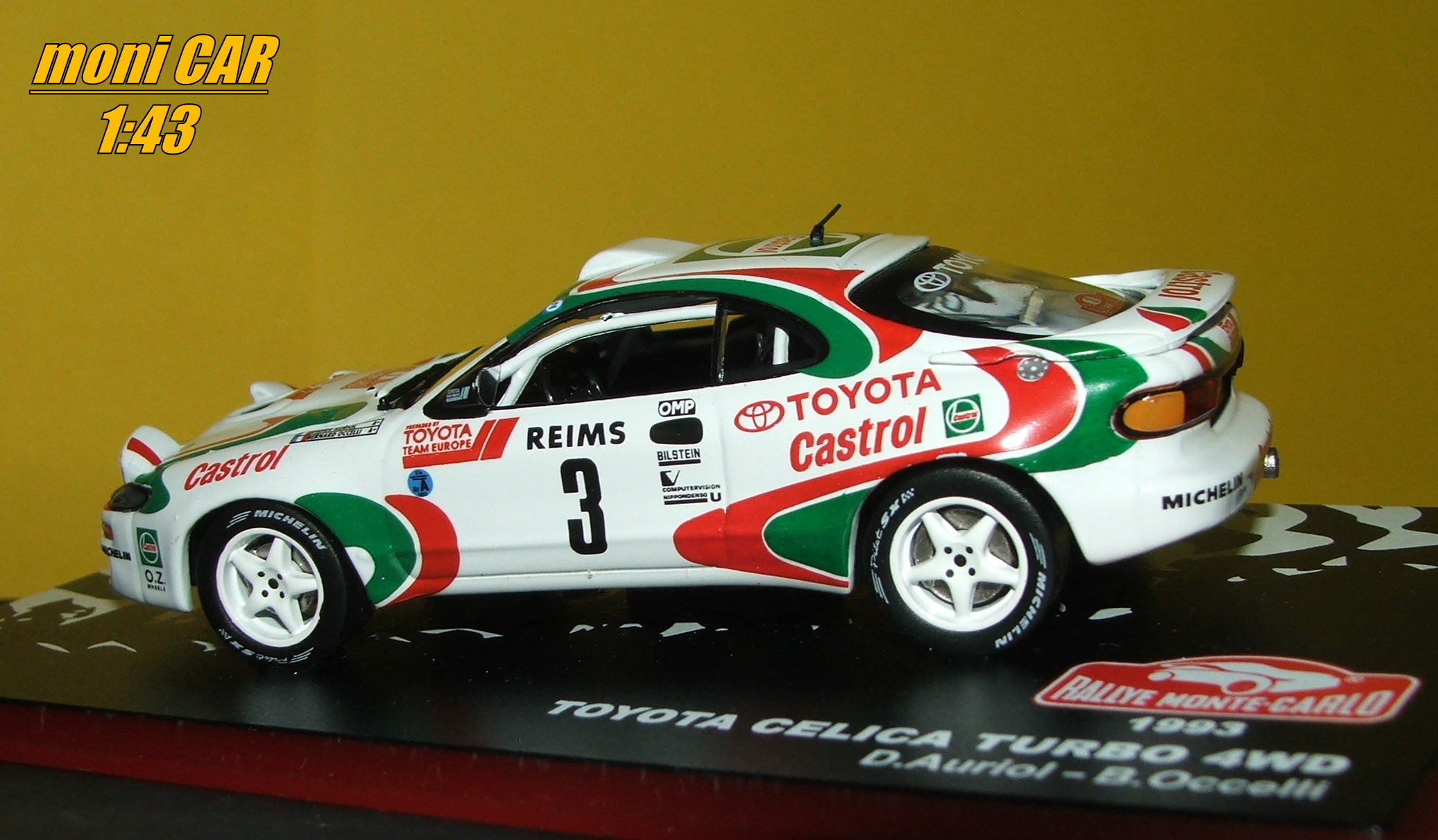 TOYOTA Celica turbo 4WD No.3 - D. Auriol-B. Occelli Rallye Monte Carlo 1993 (1:43) Altaya/IXO