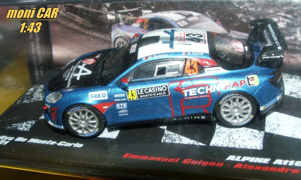ALPINE A110 R-GT No.43 - Emmanuel Guigou - Alexandre Coria - Rally Monte Carlo 2021 (1:43) Altaya/IXO