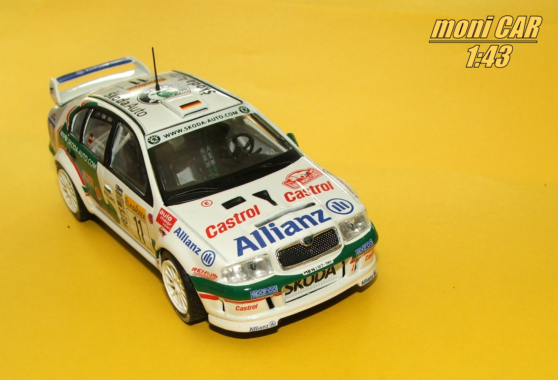 ŠKODA Octavia WRC No.11 - Armin Schwarz - Manfred Hiemer - Rally Monte Carlo 2001 (1:43) Altaya/IXO