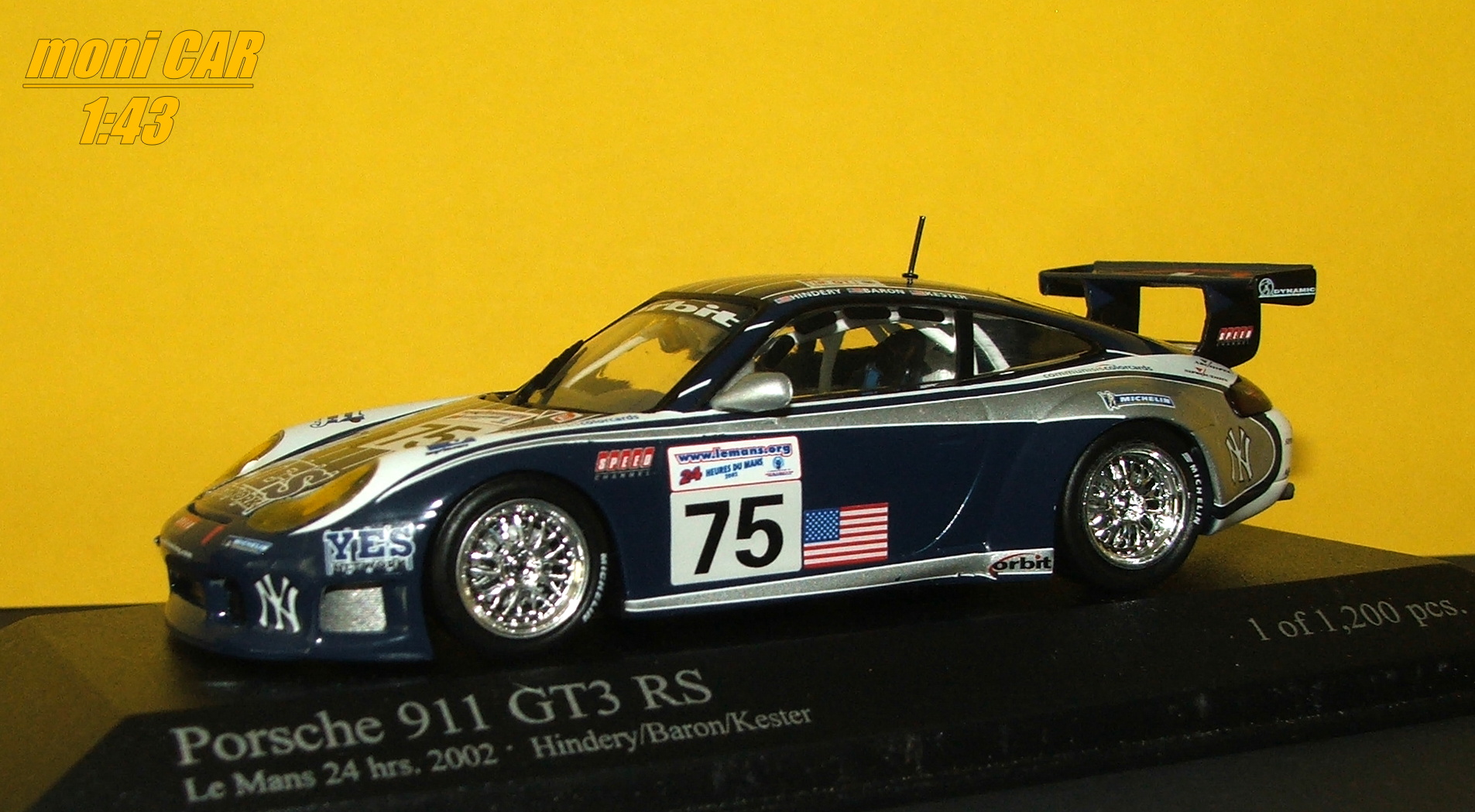 PORSCHE 911 GT RS 24 h Le Mans 2002 Hindary/Baron/Kester (1:43) MINICHAMPS