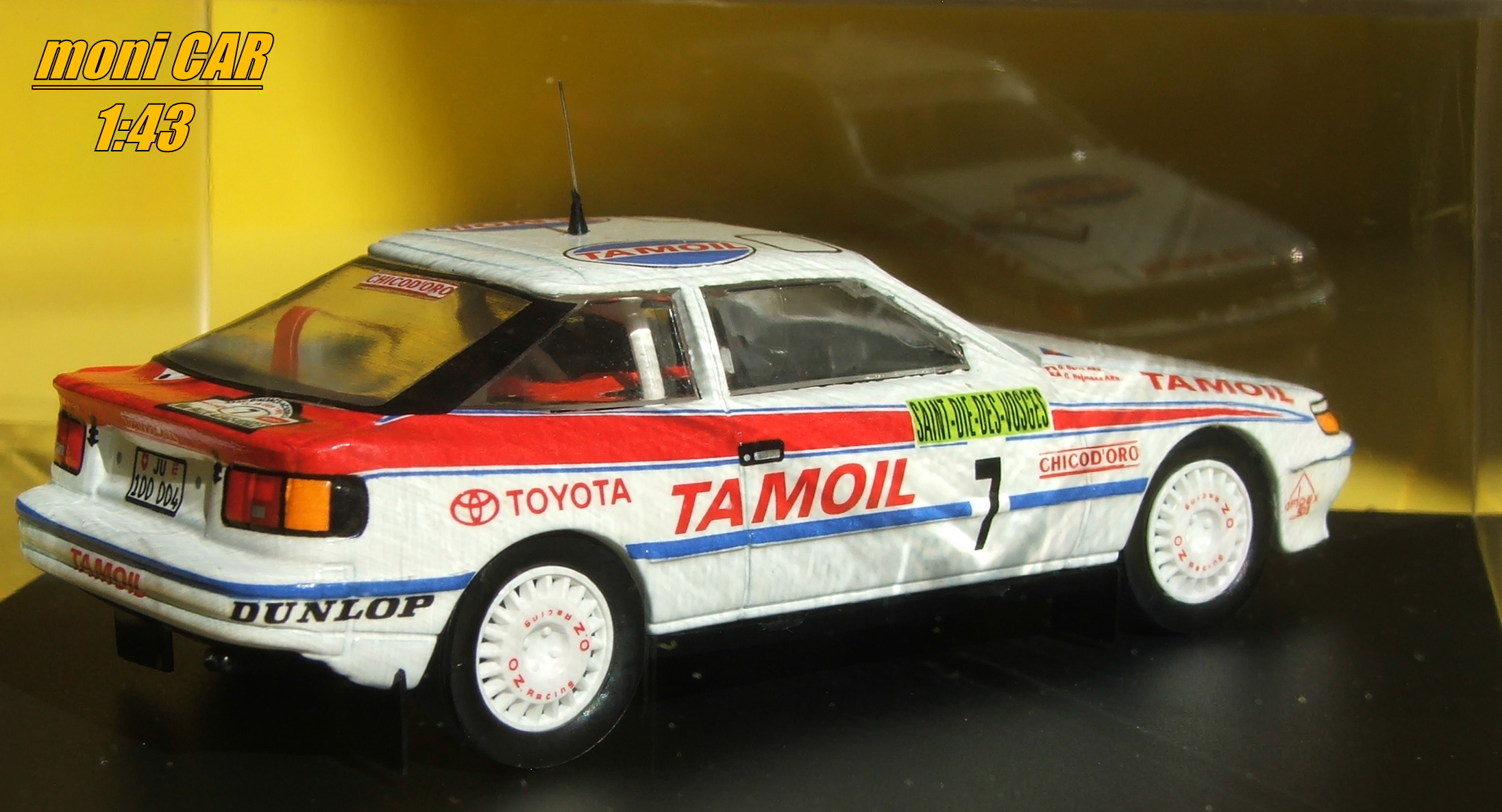 TOYOTA Celica GT4 "Tamoil" No.7 - Burri Olivier - Hofmann Christophe- Rally Alsace 1992 (1:43) TROFÉU