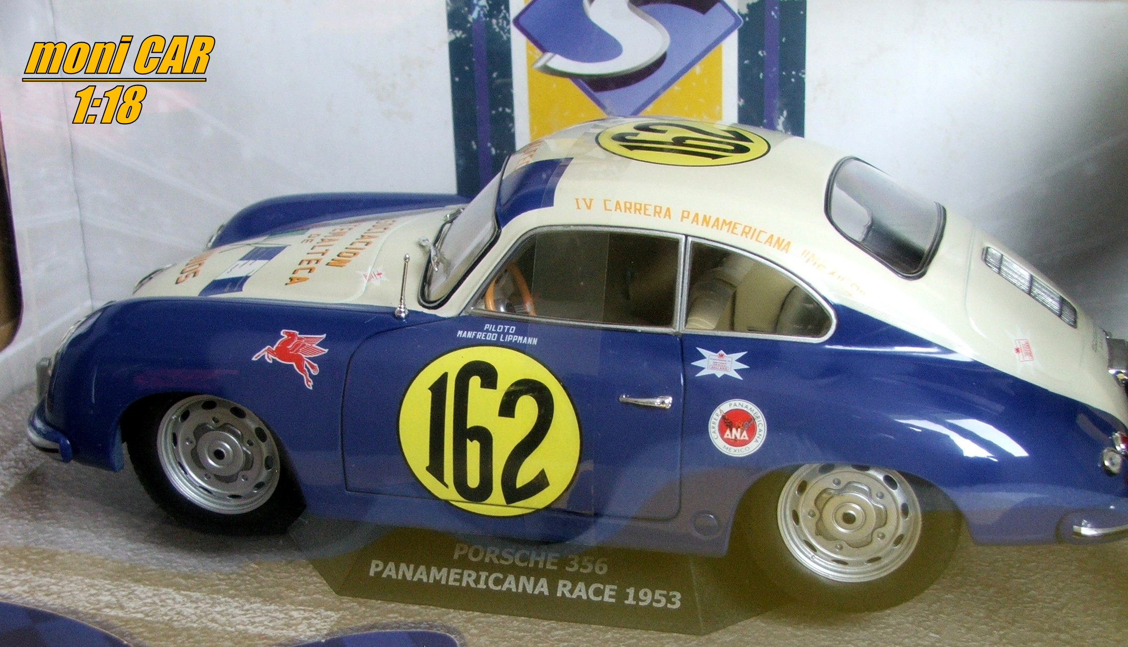 PORSCHE 356 No.162 - Manfredo Lippmann - Panamericana Race 1953 (1:18) SOLIDO