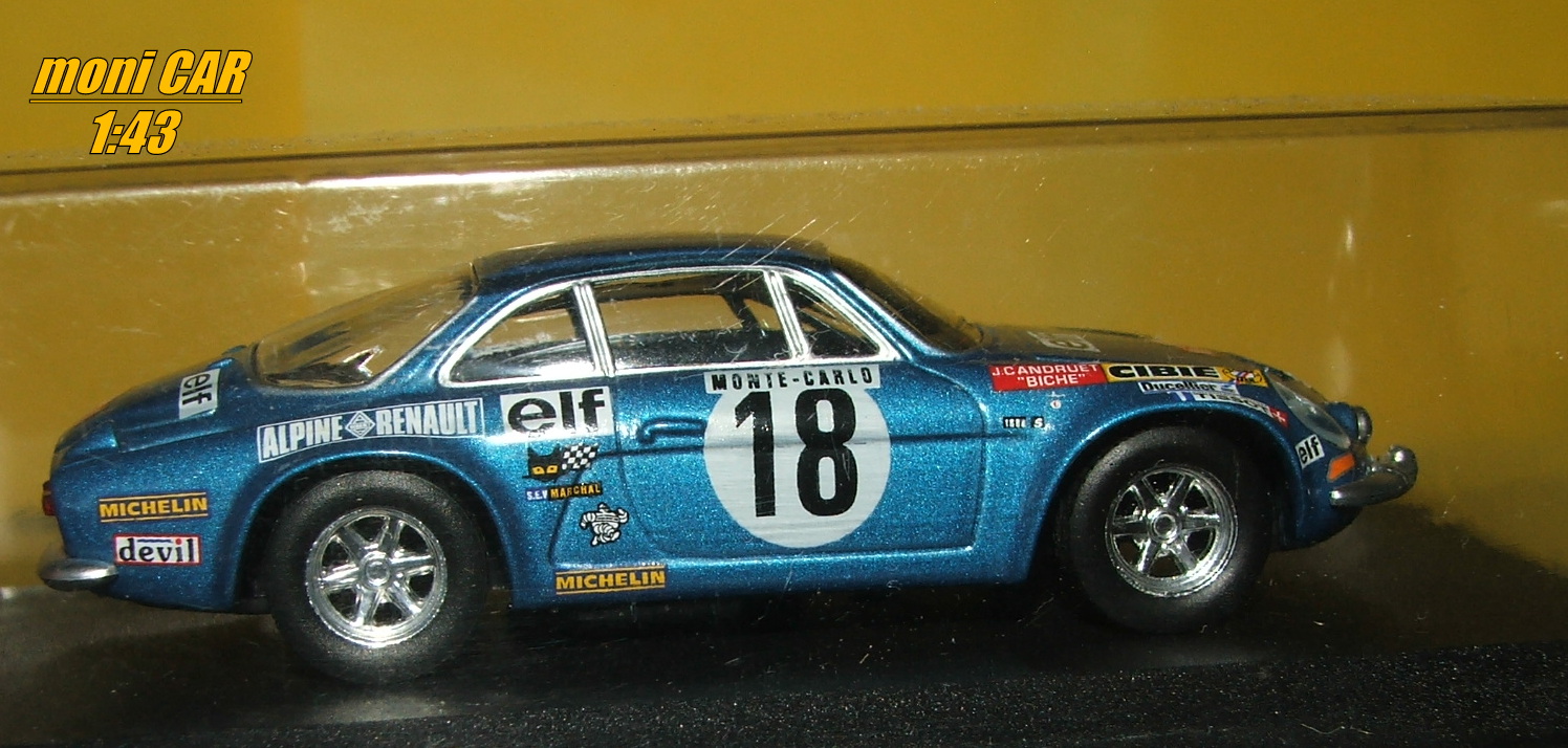 Alpine Renault A110 No.18 - H-C. Andruet - "Biche" - 1er Rallye Monte Carlo 1973 (1:43) Altaya/IXO