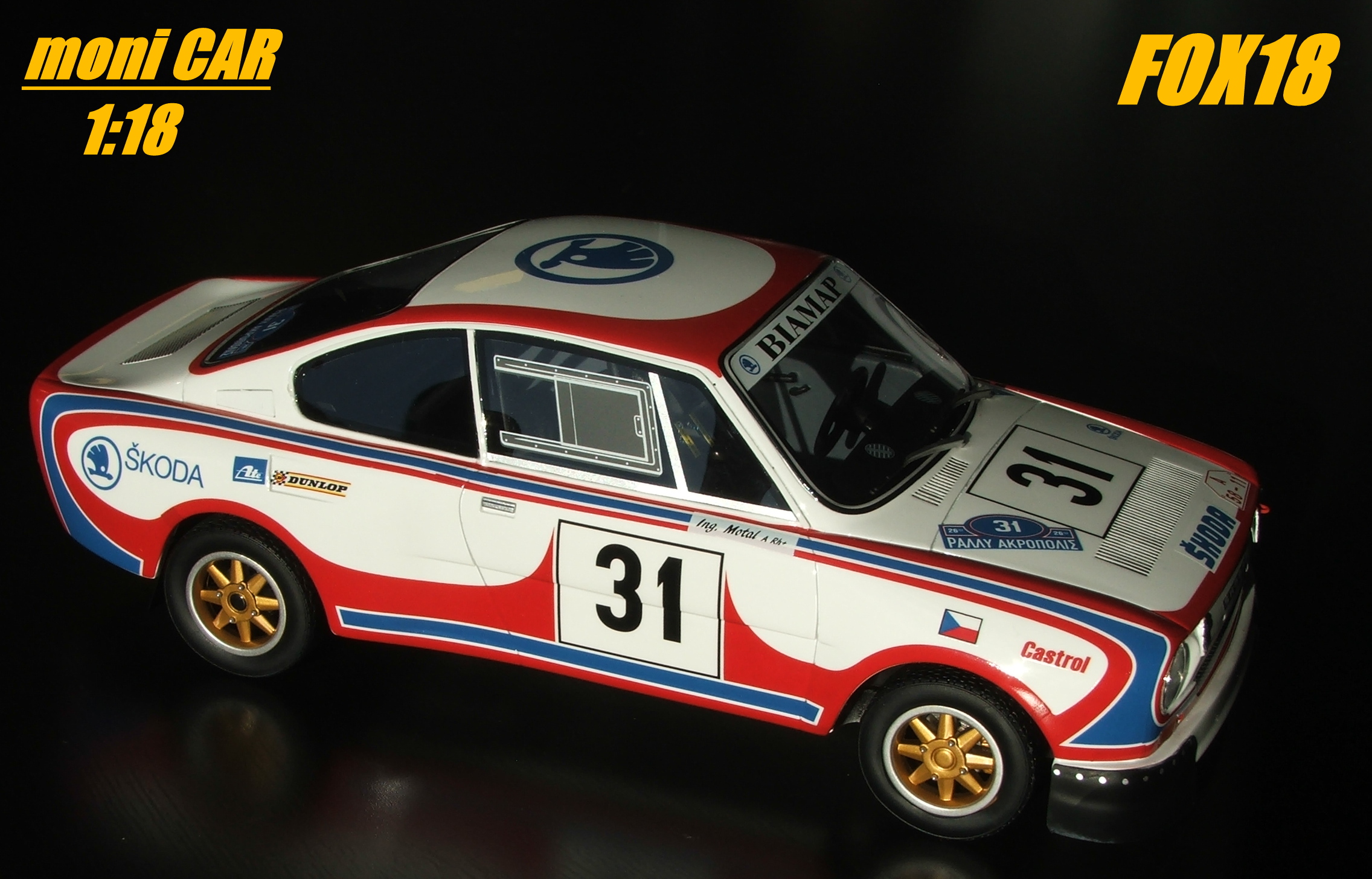 ŠKODA 130 RS No.31 - Václav Blahna - Jiří Motal Rally Acropolis 1979 (1:18) FOX18