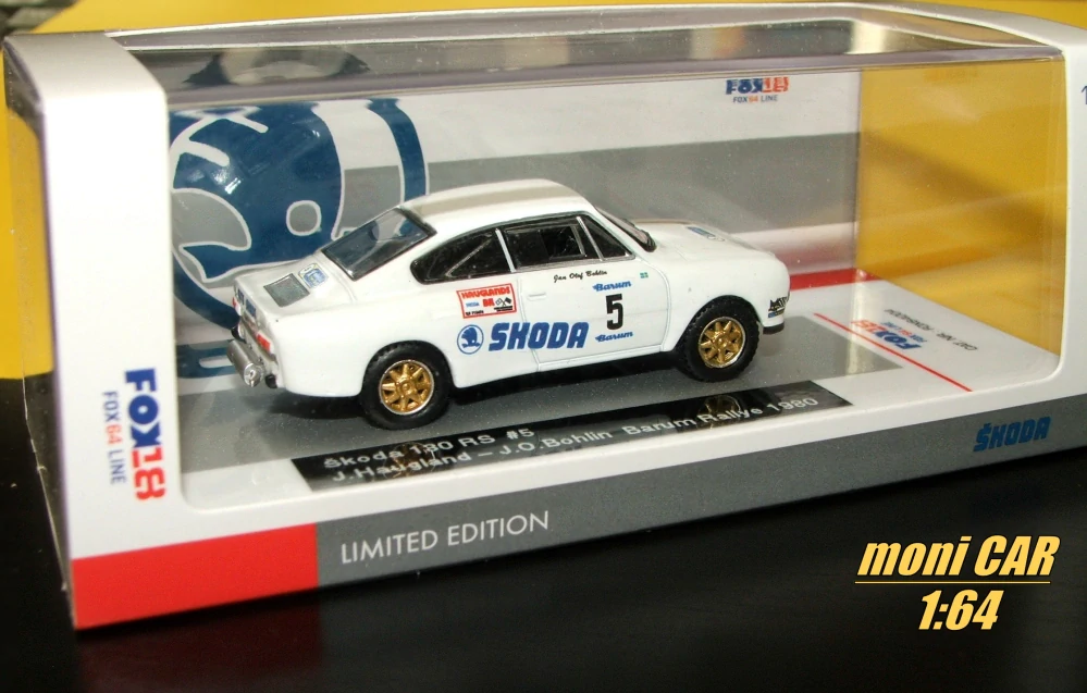ŠKODA 130 RS No.5 - John Hauglang - Jan-Olof Bohlin - Barum Rallye 1980 (1:64) FOX18