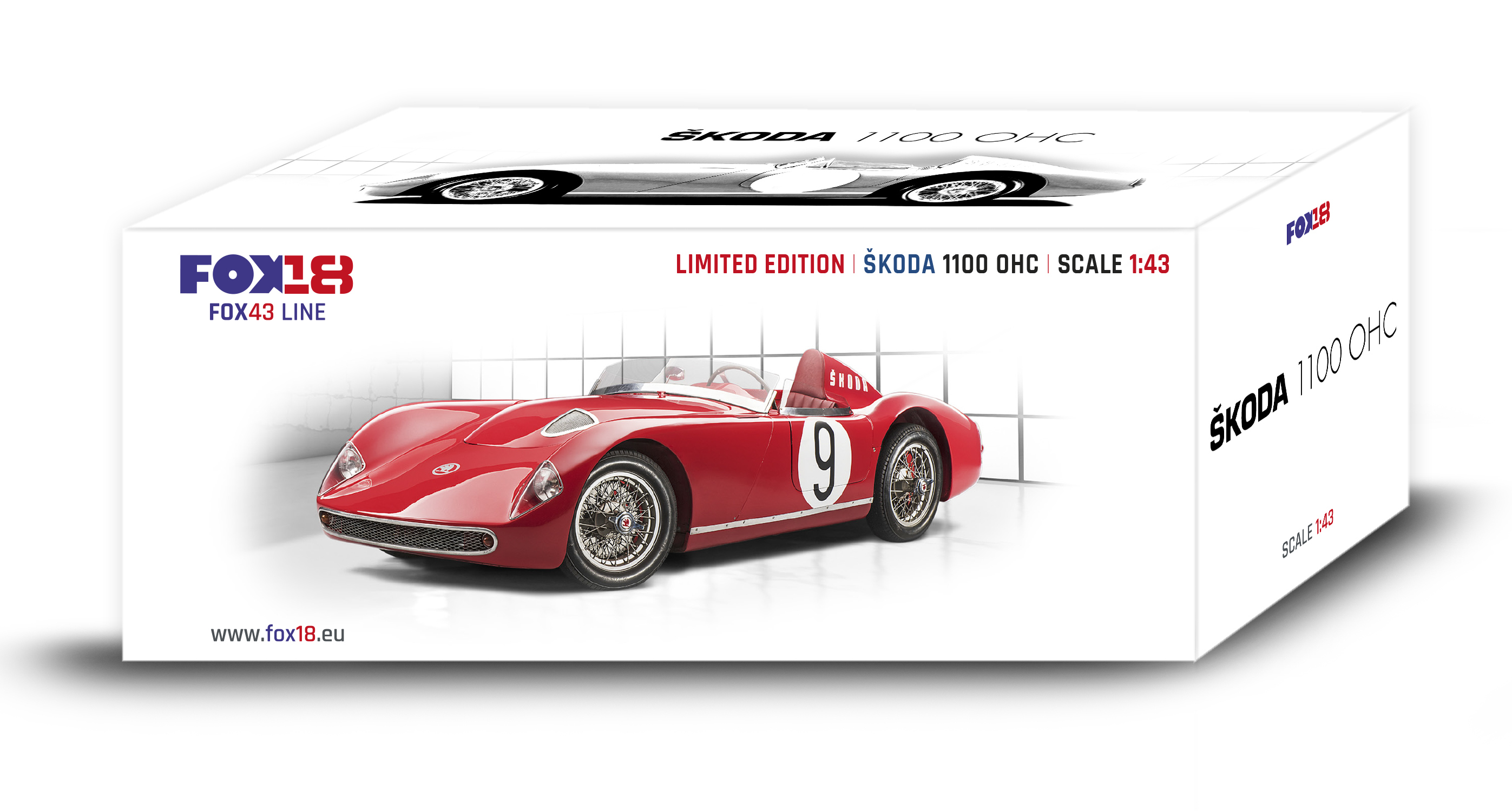 ŠKODA 1100 OHC Spider 1957 (1:43) FOX18