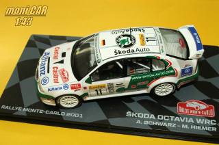 ŠKODA Octavia WRC No.11 - Armin Schwarz - Manfred Hiemer - Rally Monte Carlo 2001 (1:43) Altaya/IXO